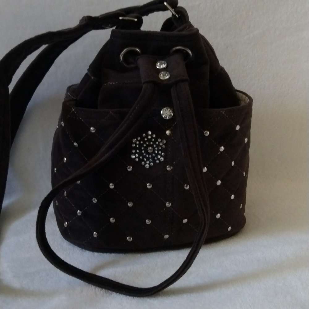 Handbag, velvet fabric, chocolate brown. Handmade by me❣️
